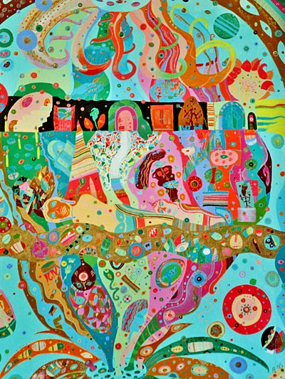 Kunstpsychologie ..:.. Die Kreative Reise ..:.. Acrylgemälde kräftige Farben Expressionismus 
